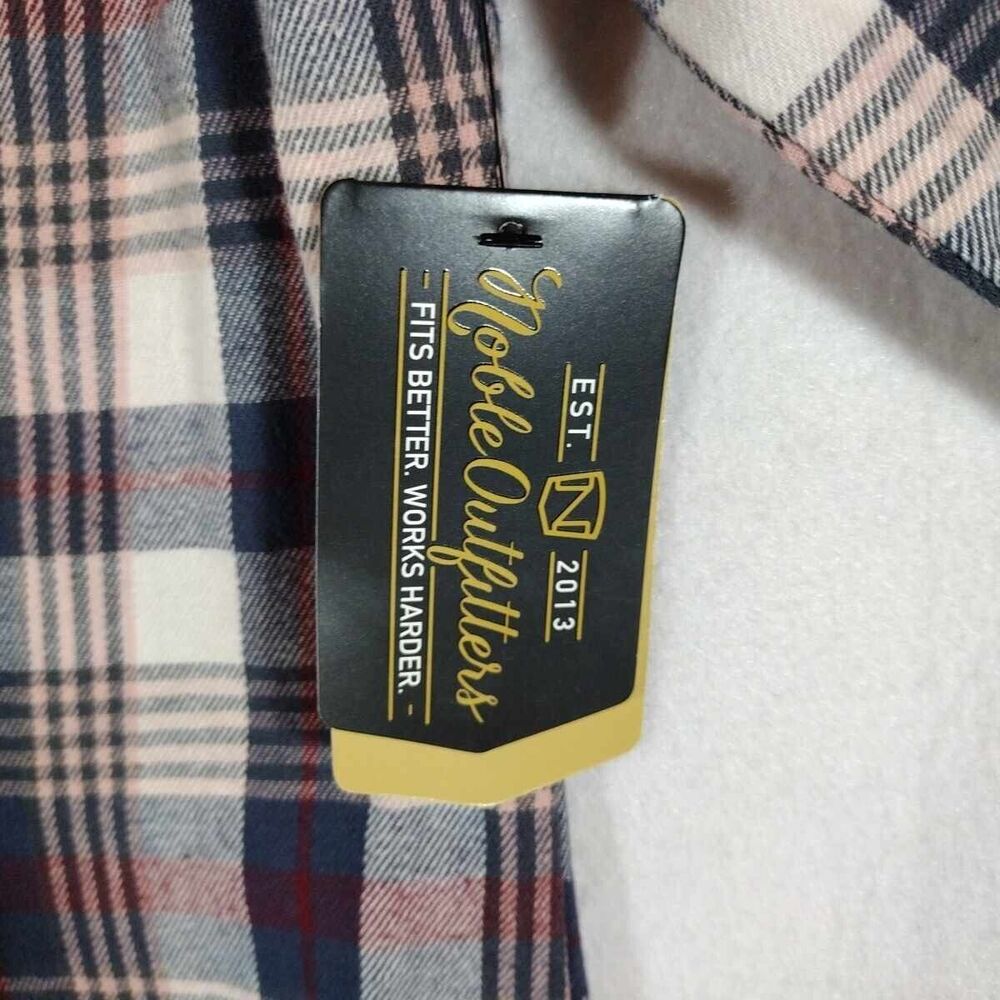 Noble Outfitters Shirt Plaid Fannel Womens Shirt Long Sleeve Size Medium - Picture 11 of 14